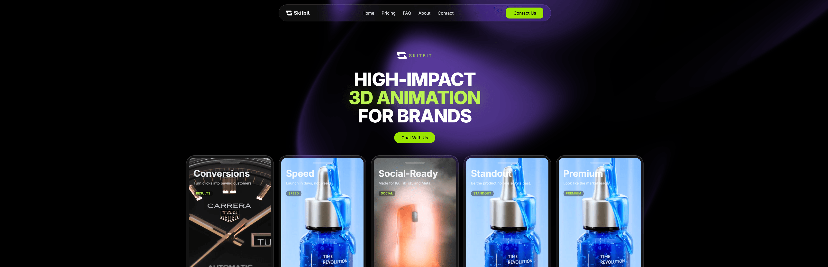 High-Impact 3D Animation Brands - 3D Animation Website project