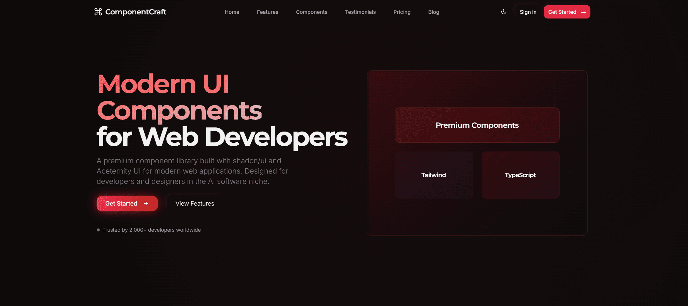 Modern UI Components for Web Developers - UI Components Website project