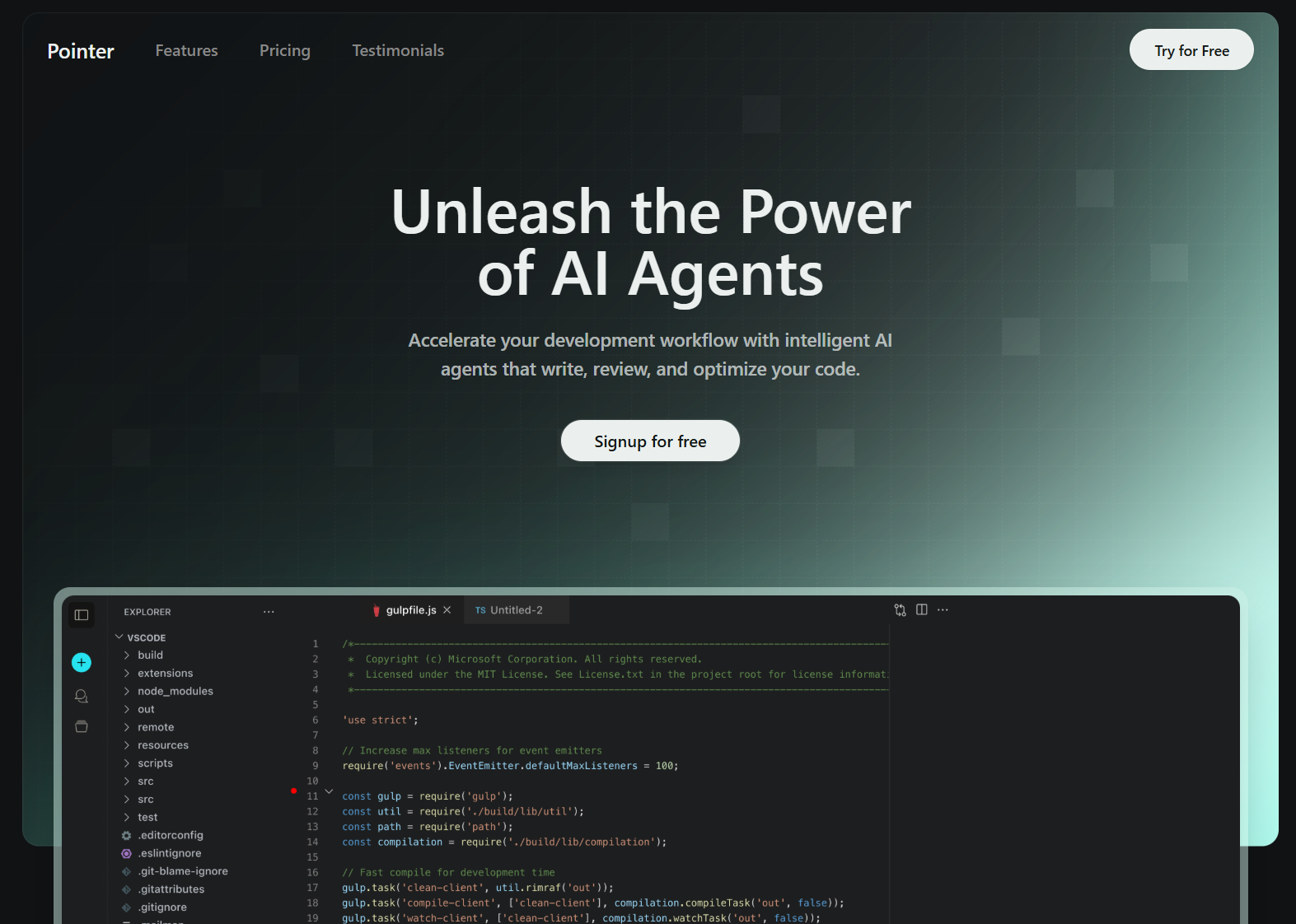 Unleash The Power of AI - AI Agent Website project